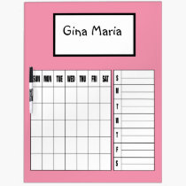 Large Personalised Child Calendar Dry Erase Board dry erase boards