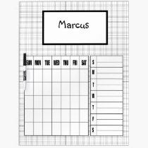 Large Personalised Child Calendar Dry Erase Board dry erase boards