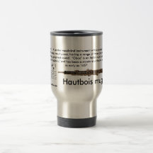 Large sized (15 oz.) Travel Oboe mug with lid