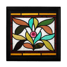 LARGE STAINED GLASS GIFT BOX