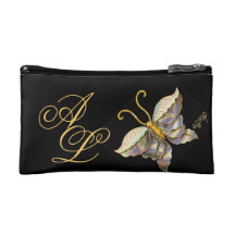 Large stylistic butterfly cosmetic bags
