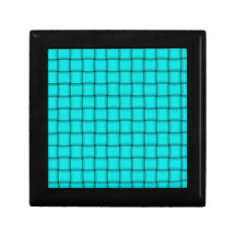 Large Weave - Cyan Trinket Boxes