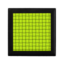 Large Weave - Fluorescent Yellow Keepsake Box