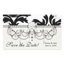 large white and black bold damask stickers
