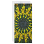 Large Yellow Wildflower Kaleidoscope Art 12 rack cards