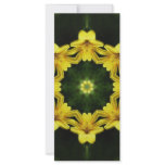 Large Yellow Wildflower Kaleidoscope Art 1 rack cards