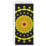 Large Yellow Wildflower Kaleidoscope Art 2 rack cards
