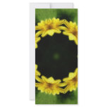 Large Yellow Wildflower Kaleidoscope Art 3 rack cards