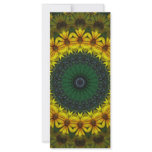 Large Yellow Wildflower Kaleidoscope Art 4 rack cards
