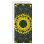 Large Yellow Wildflower Kaleidoscope Art 8 Full Color Rack Card