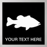 LARGEMOUTH BASS - CUSTOMIZABLE POSTER