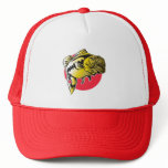 Largemouth Bass fish jumping Trucker Hat