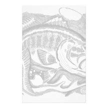 Largemouth Bass in the cattails Customized Stationery