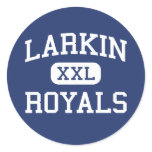 Larkin - Royals - High School - Elgin Illinois Round Stickers