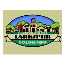 Larkspur Colorado small town postcard