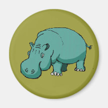 Larry the Hippo. Fridge Magnet