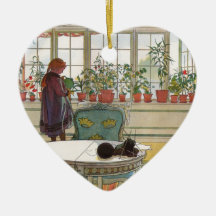Larsson: Flowers on the Windowsill Ornament