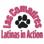 Las Comadres Fitted Polo w Embroidered Logo embroidered shirts