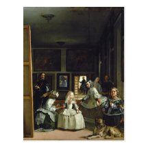 Las Meninas or The Family of Philip IV, c.1656 2 Postcard