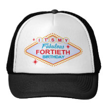 Las Vegas 40th Birthday Trucker Hats