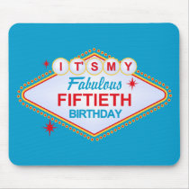 Las Vegas 50th Birthday Mouse Mat