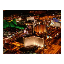 Las Vegas aerial view from a blimp Postcard