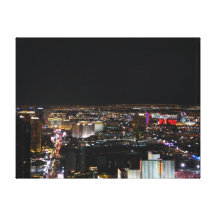 Las Vegas at Night Stretched Canvas Prints