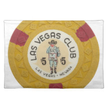 Las Vegas Baby! Poker Chips Casino Night Gambling Placemat