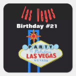 Las Vegas Birthday Sticker