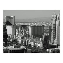 Las Vegas Black and White Photo Post Card