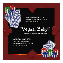 Las Vegas Casino Prom Invitations