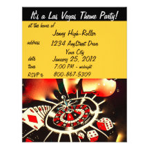 Las Vegas Casino Theme Party Custom Announcement
