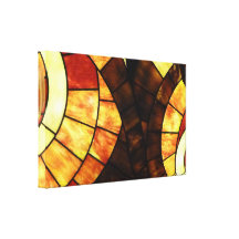 LAS VEGAS ceiling coloured glass browns cream reds Gallery Wrapped Canvas
