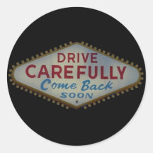 Las Vegas Drive Carefully Sticker