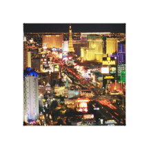 Las Vegas Evening Skyline Canvass Print Gallery Wrap Canvas