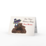 Las Vegas Fabulous Fudge Merry Christmas Card with