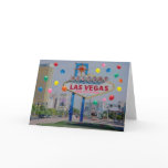 Las Vegas Happy 50th Birthday Card  in Pink