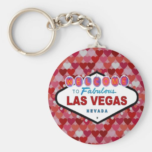 Las Vegas Hearts Keychain