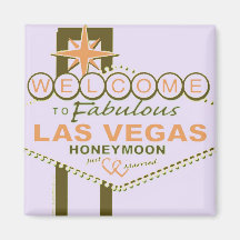 Las Vegas Honeymoon Refrigerator Magnet