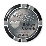 Las Vegas Newlyweds Casino Chip Magnet Favour