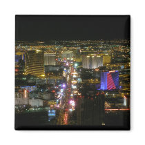 Las Vegas North Strip Aerial View Magnet