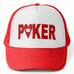 Las Vegas POKER Player Lucky Cap Hearts hats