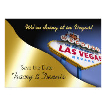 Las Vegas Save the Date Wedding Invite