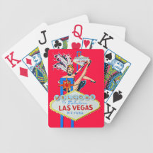 Las Vegas Sign and Showgirl Playing Cards
