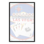 Las Vegas Sign & Cards Poker Chip Stationery