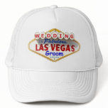 Las Vegas Sign Logo Groom Cap "WEDDING" hats