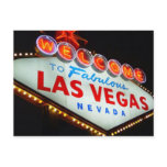 Las Vegas Sign Night time Postcard