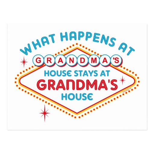 Las Vegas Stays At Grandma's Post Card