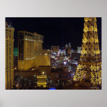 Las Vegas Strip & Aladdin Poster Print