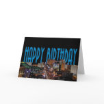 Las Vegas Strip Happy Birthday Card BLUE